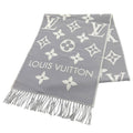 Excellent LOUIS VUITTON Scarf LV Essential Scarf Monogram fringe wool M77727