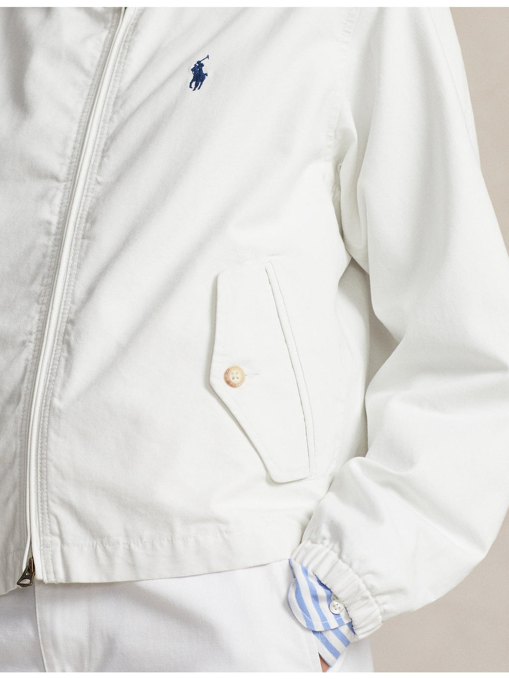 RALPH LAUREN WOMEN Cotton Canvas Jacket Deckwash White