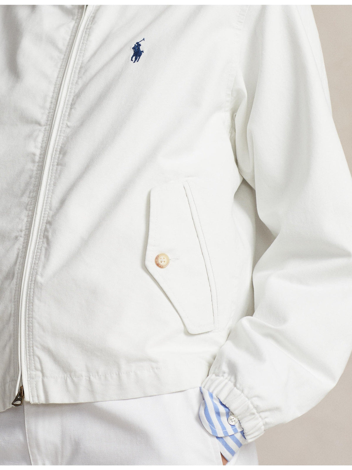 RALPH LAUREN WOMEN Cotton Canvas Jacket Deckwash White