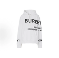 Burberry Unisex Hoodie, Horseferry Print Logo, White