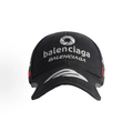 Balenciaga Racing Multi‑Patch Embroidered Baseball Cap Unisex Black