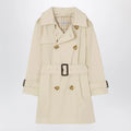 Burberry - Stretch nylon trench coat in dove beige